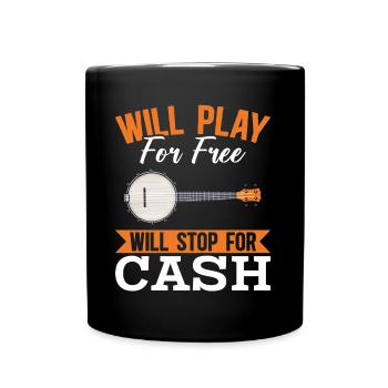 Mauvais joueur de banjo Humour Folk Country Music - Mug uni - noir - Devant