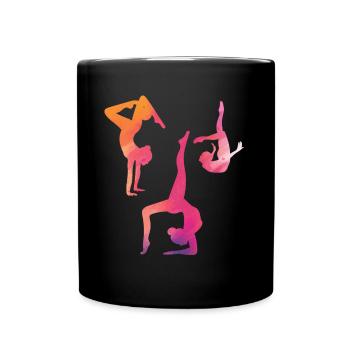 Gymnastin Frauen Rhythmische Gymnastik Buntes - Tasse einfarbig - Schwarz - Vorne