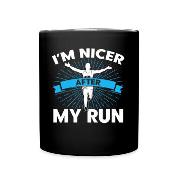 Running Runner Jogger Gift - Full Colour Mug - black - Front