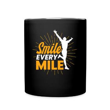 Runner Half Marathon Jogging Gift - Full Colour Mug - black - Front