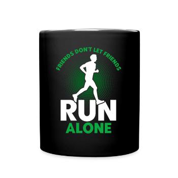 Running Jogger Runner Gift - Full Colour Mug - black - Front