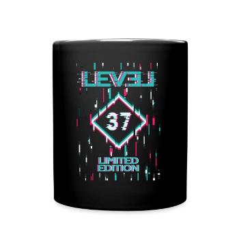 Birthday Level 37 Gaming Limited Edition Gamer - Full Colour Mug - black - Front