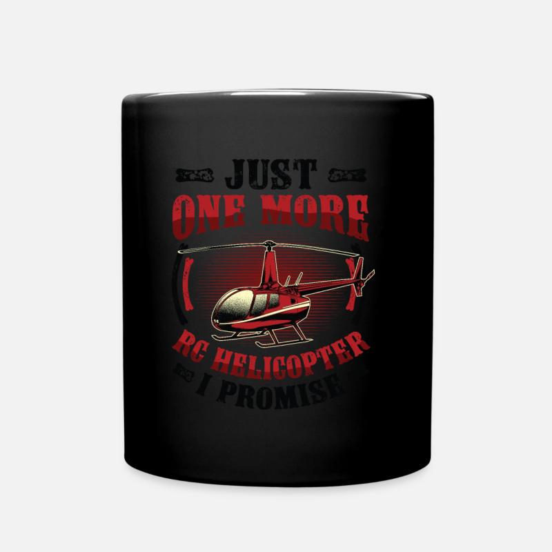 Only one Rc helicopter left - Full Colour Mug - black