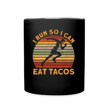 Running Half Marathon Jogging Gift - Full Colour Mug - black - Front