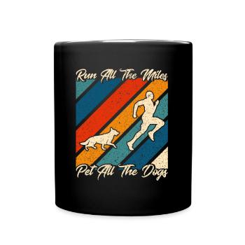 Half Marathon Jogging Running Gift - Full Colour Mug - black - Front
