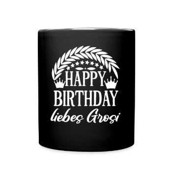 Happy Birthday liebes Grosi Oma Schweiz Grosi - Tasse einfarbig - Schwarz - Vorne