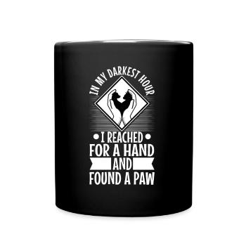 Dans mon heure la plus sombre, j’ai pris une main et j’ai trouvé - Mug uni - noir - Devant