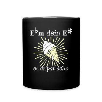 Musiker Saarland Ebm E# Saarländisch - Tasse einfarbig - Schwarz - Vorne