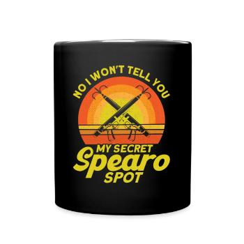 Speerfischer Mein geheimer Speerfisch Spot - Tasse einfarbig - Schwarz - Vorne
