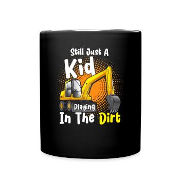 Schweres Gerät Bediener Bauarbeiter Geschenk - Tasse einfarbig - Schwarz - Vorne