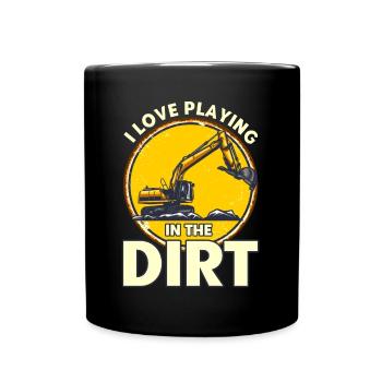 Cadeau de construction d’excavatrice opérateur - Mug uni - noir - Devant