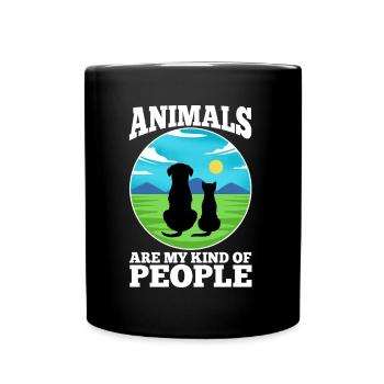 Les animaux sont mon genre de personnes - Mug uni - noir - Devant