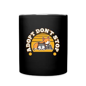 Adopt don't shop - Full Colour Mug - black - Front