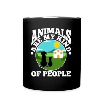 Les animaux sont mon genre de personnes - Mug uni - noir - Devant