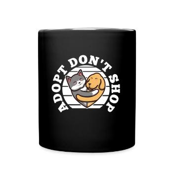 Adopt don't shop - Full Colour Mug - black - Front