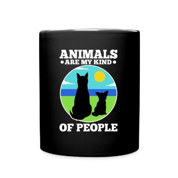 Les animaux sont mon genre de personnes - Mug uni - noir - Devant