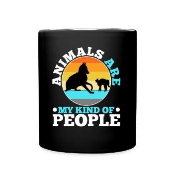Les animaux sont mon genre de personnes - Mug uni - noir - Devant