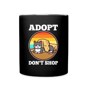Adopt don't shop - Full Colour Mug - black - Front