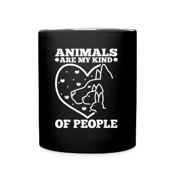 Les animaux sont mon genre de personnes - Mug uni - noir - Devant