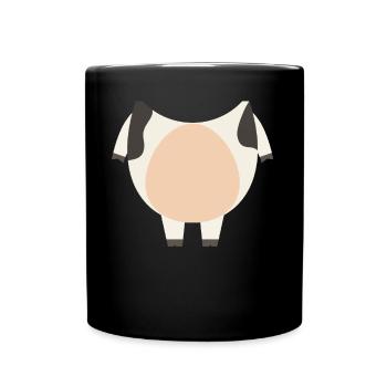Funny Animal Cow Costume For Halloween - Full Colour Mug - black - Front