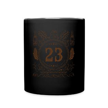 Retro Vintage Age 23 ans Naissance Née Bière - Mug uni - noir - Devant