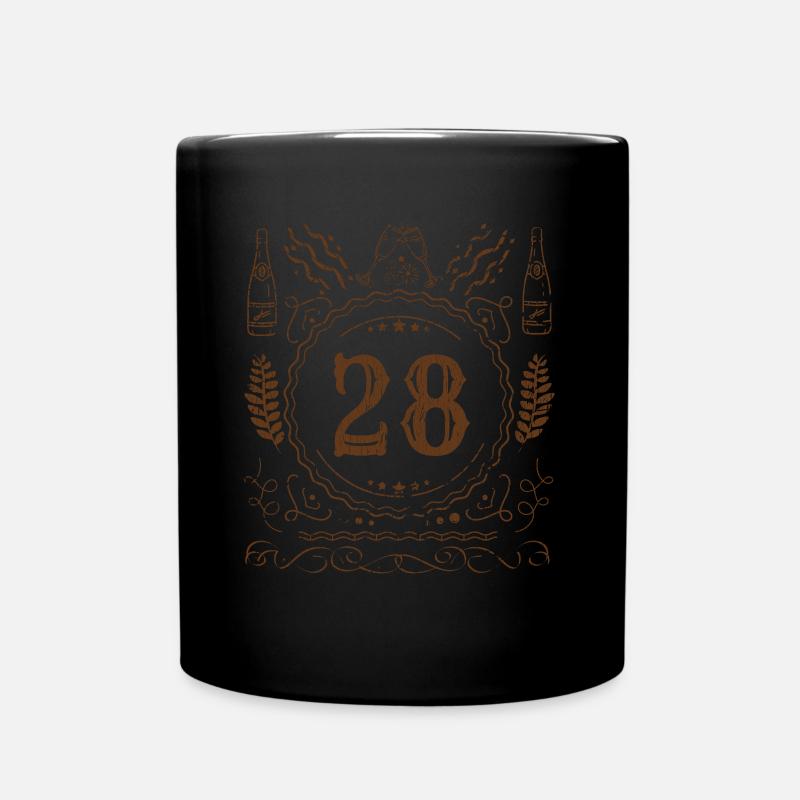 Retro Vintage Age 28 ans Naissance Naissance Bière - Mug uni - noir