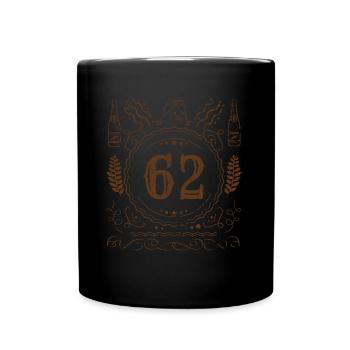 Retro Vintage Age 62 Year Old Birth Born Beer - Tasse einfarbig - Schwarz - Vorne