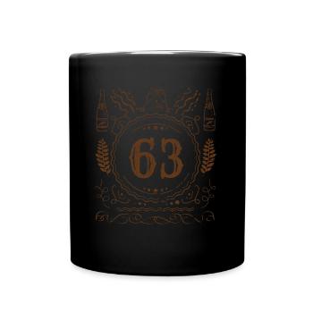Retro Vintage Age 63 Year Old Birth Born Beer - Tasse einfarbig - Schwarz - Vorne