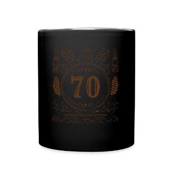 Retro Vintage Age 70 ans Naissance Naissance Bière - Mug uni - noir - Devant