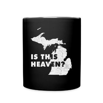 Land Map America State Home Heaven Michigan - Tasse einfarbig - Schwarz - Vorne