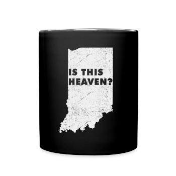 Land Map America State Home Heaven Indiana - Full Colour Mug - black - Front