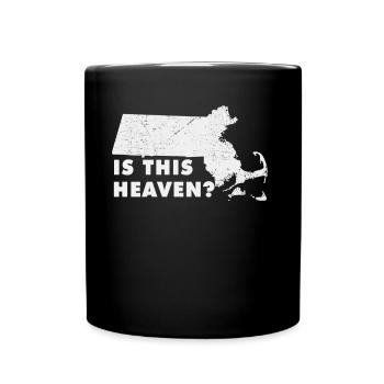 Land Map America State Home Heaven Massachusetts - Full Colour Mug - black - Front