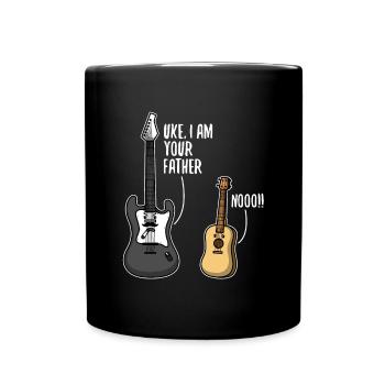 Uke i am your father - Tasse einfarbig - Schwarz - Vorne