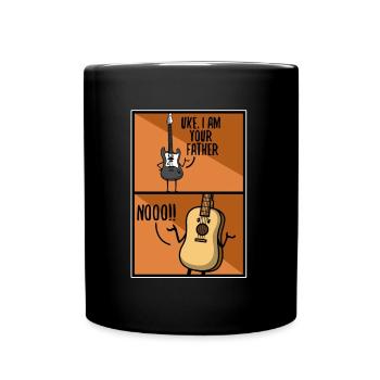Uke i am your father - Tasse einfarbig - Schwarz - Vorne