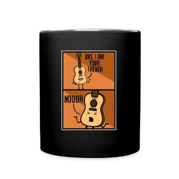 Uke i am your father - Tasse einfarbig - Schwarz - Vorne
