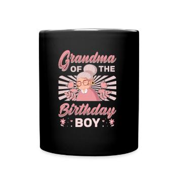 Grandma Of the Birthday Child - Full Colour Mug - black - Front