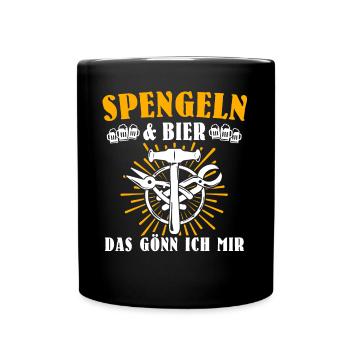 Spengler Sprüche Spengeln Bauspengler - Tasse einfarbig - Schwarz - Vorne