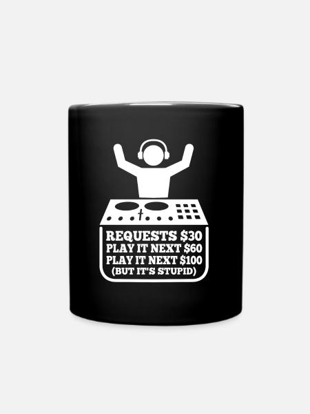 DJ Request - Tasse einfarbig - Schwarz
