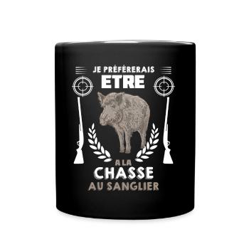 la Chasse au sanglier Ma Préférence A Moi - Mug uni - noir - Devant