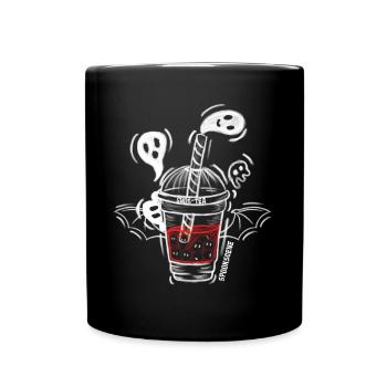 Bulle fantôme Thé au lait Horreur Effrayant Halloween - Mug uni - noir - Devant