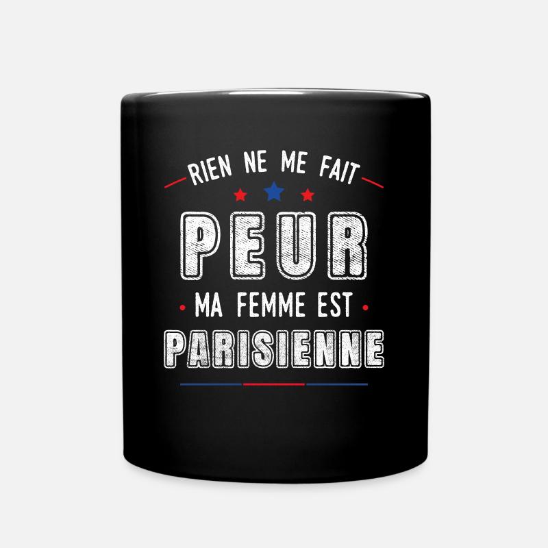 Paris, idée cadeau Couple Parisien Citation Région - Mug uni - noir