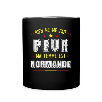 Normandie Idée Cadeau Couple Normand Citation - Mug uni - noir - Devant