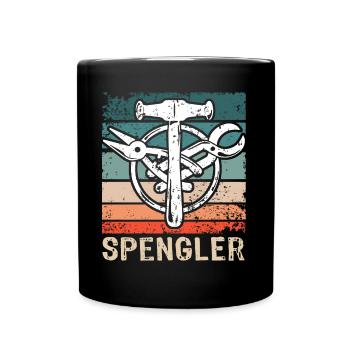 Spengler Spengeln Bauspengler - Tasse einfarbig - Schwarz - Vorne