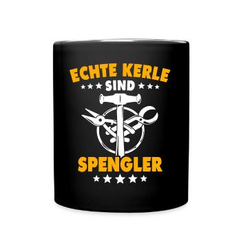 Spengler Spengeln Bauspengler - Tasse einfarbig - Schwarz - Vorne