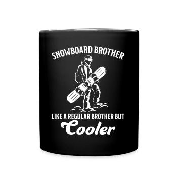 Snowboard Spruch Bruder Snowboarding Geschenk - Tasse einfarbig - Schwarz - Vorne