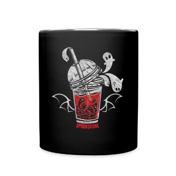 Ghost Milk Tea Horror Scary Halloween - Tasse einfarbig - Schwarz - Vorne