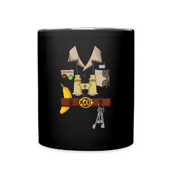 Funny Zoo Keeper Costume For Halloween - Full Colour Mug - black - Front