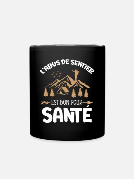Randonnée Idée cadeau randonneur humour - Mug uni - noir