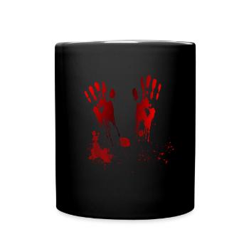 Halloween Bloody Hands Creepy Costume Tenue - Mug uni - noir - Devant