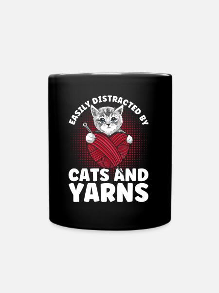 Stricken Stricken Stricken Liebhaber Geschenk - Tasse einfarbig - Schwarz